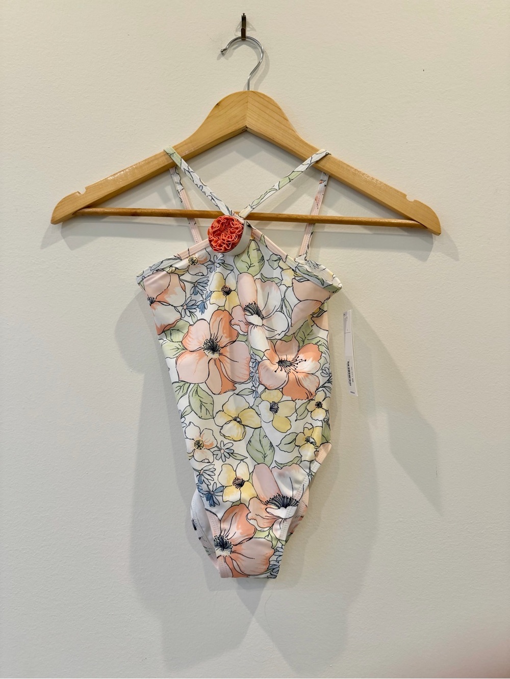 Janie and Jack One Piece Swimsuit Floral Size 5 NWT